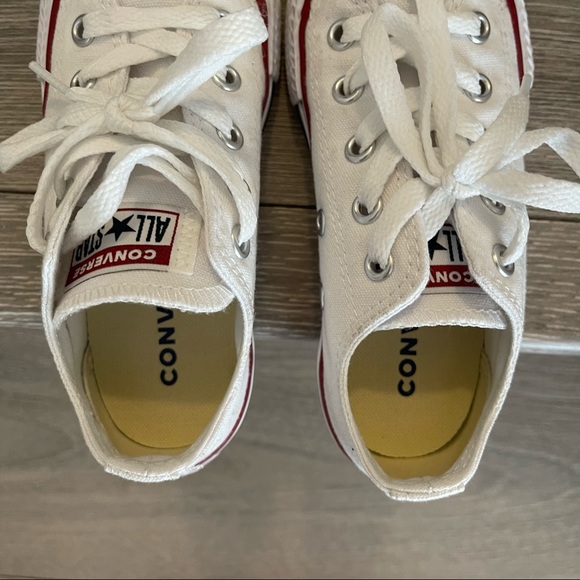 👟 🤍 White Converse Chuck Taylor All Star Sneakers Toddler Youth 11.5 / 17.5 cm - Picture 7 of 11